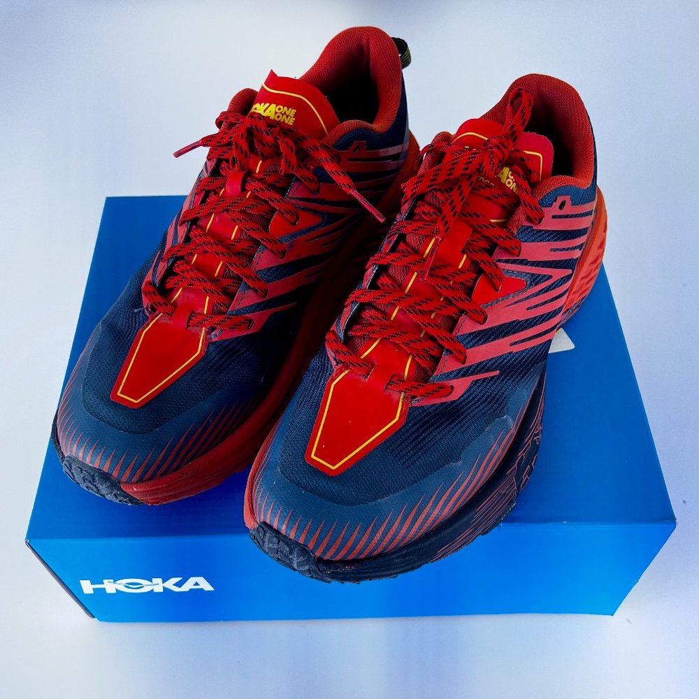 HOKA ONE ONE SPEEDGOAT 4 Men's Size 10 Trail Running Shoes 1106525FPBL EXCELLENT